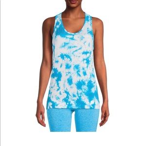 AVIA Tank Top Size L 12-14 Womens Tie Dye Turquoise White Lightweight New